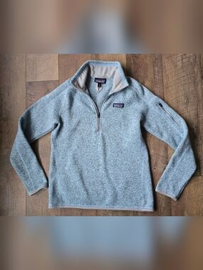 Patagonia Womens Heather Blue Half-Zip Pullover Size Small